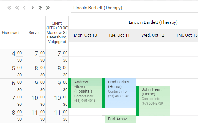 scheduler app for diffrent time zones