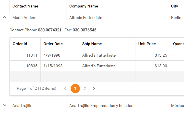Simple Master-Detail View
