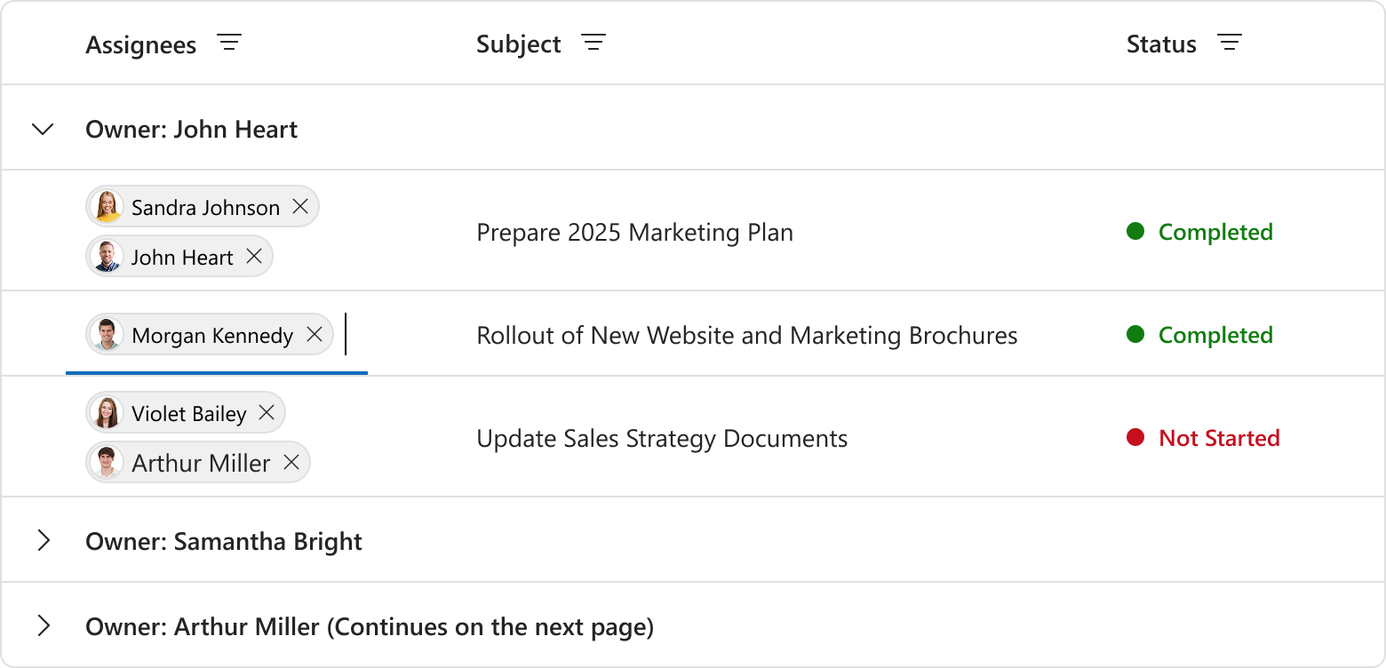 NetCore Tree List preview